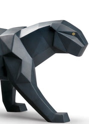 Panther Figurine. Black matte