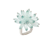 Constellation Napkin Ring in Seafoam, Set of 4