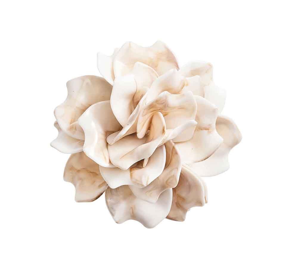 Dahlia Napkin Ring in Ivory, Set of 4