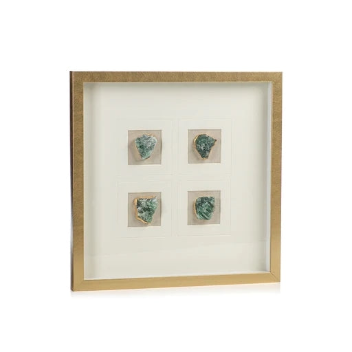 Gold Framed Emerald Crystal 20x20x1.5