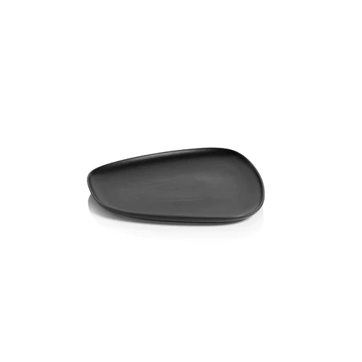 Skive Organic Ceramic Platter- Black 12.25