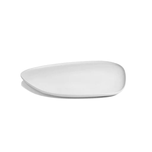 Skive Organic Ceramic Platter- White 16.75