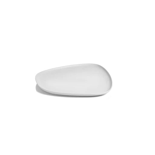 Skive Organic Ceramic Platter- White 12.25
