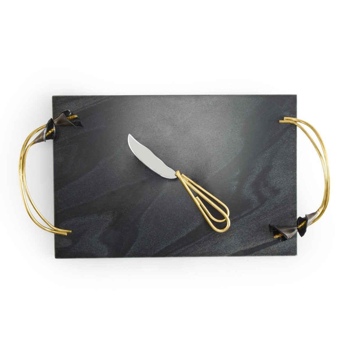 Calla Lily Midnight Cheese Board With Knife