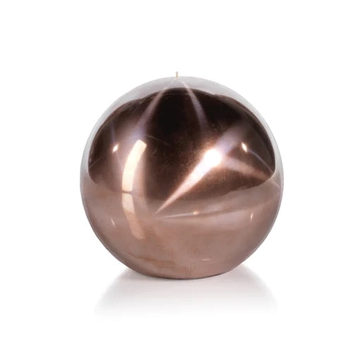 Titanium Ball Candle- Rose Gold/6"