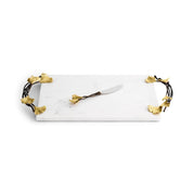 Golden Ginkgo Large Cheese Board With Knife