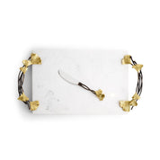 Golden Ginkgo Large Cheese Board With Knife