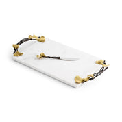 Golden Ginkgo Large Cheese Board With Knife
