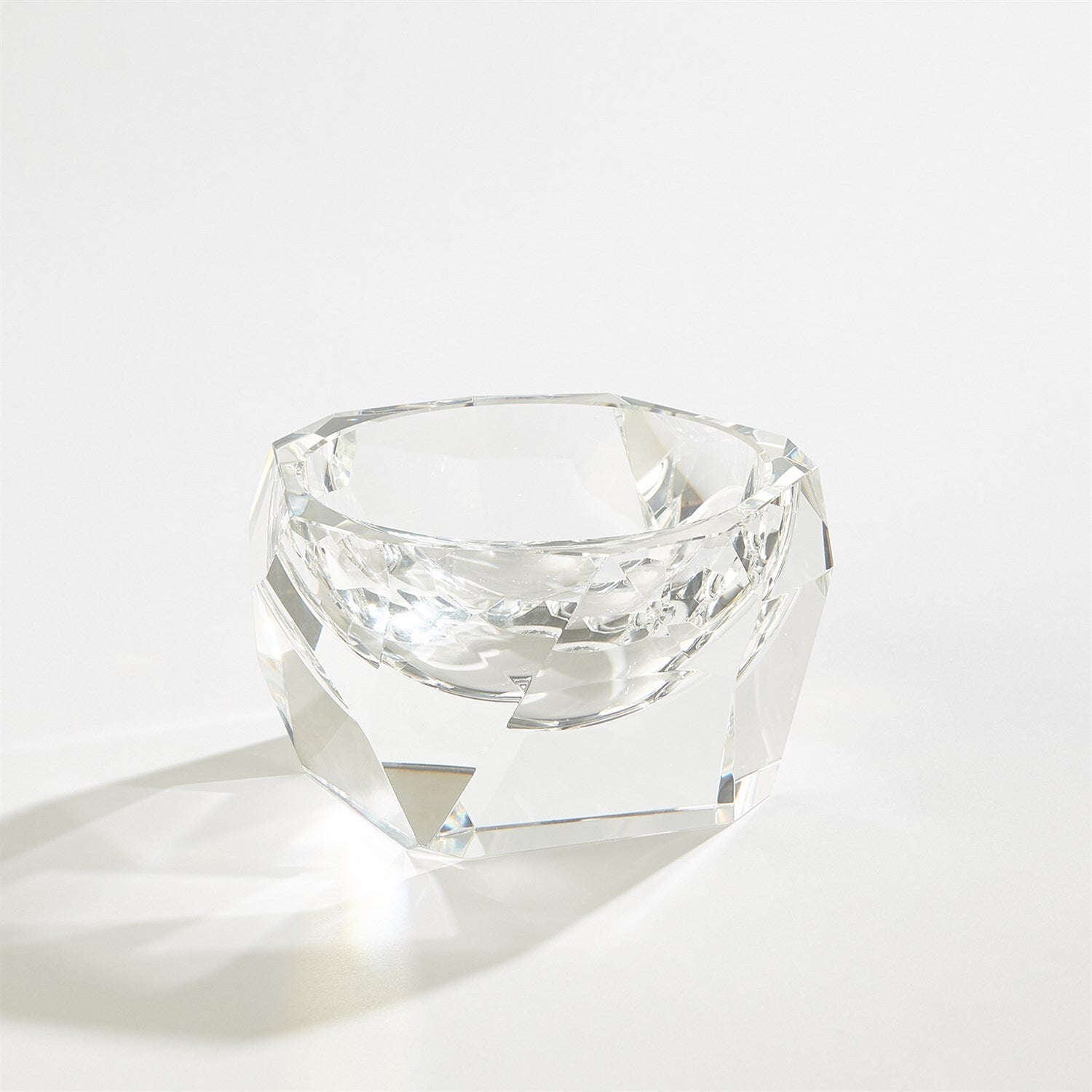 Multi Facet Crystal Bowl-Clear-Sm