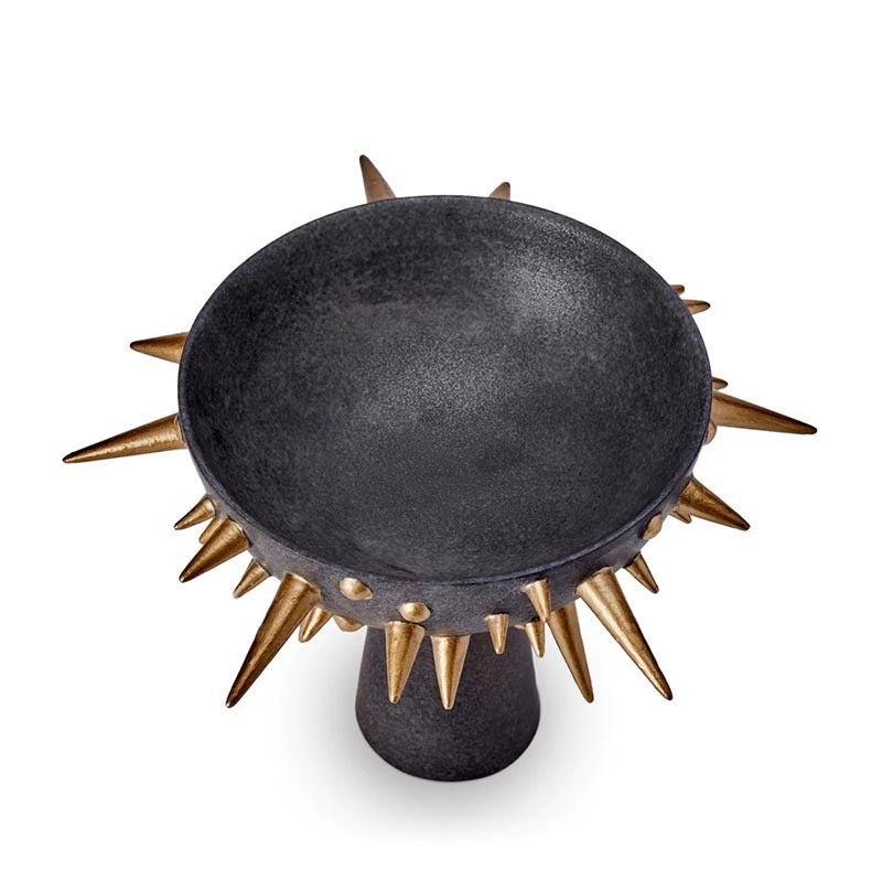 Celestial Bowl On Stand Black+Gold - Small