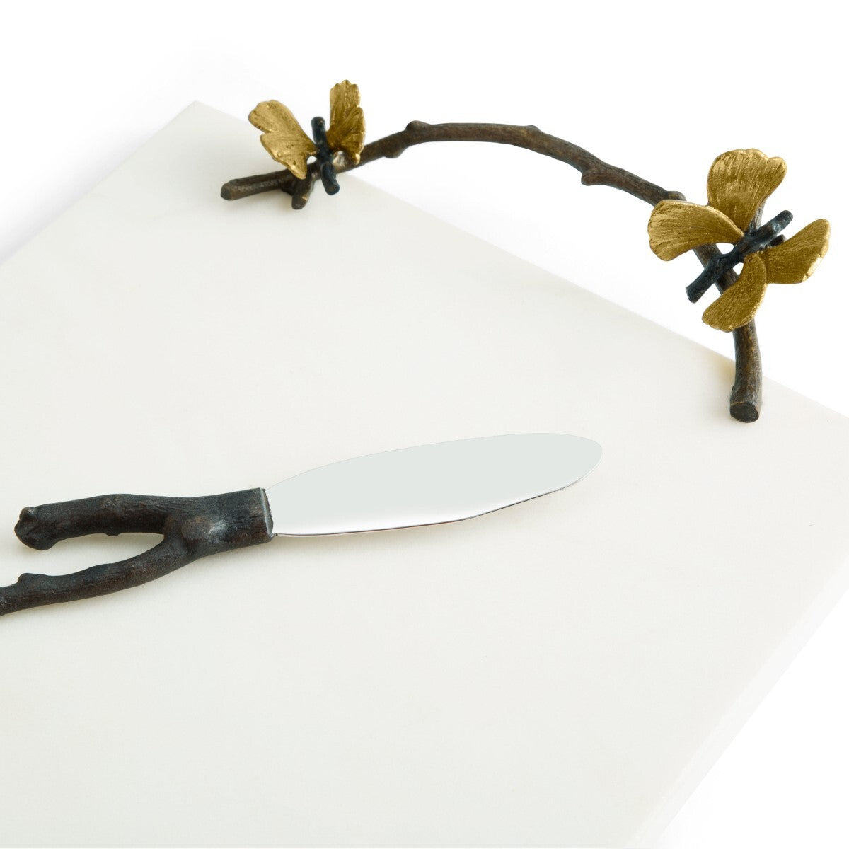Butterfly Ginkgo Cheese Board With Knife